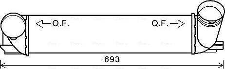 Интеркулер AVA для BMW 3 V (E90/E91/E92/E93) 2006-2013. Артикул BWA4473