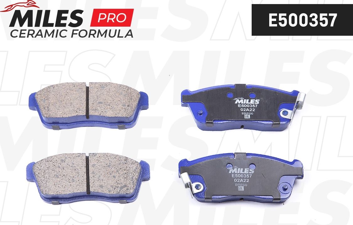 Тормозные колодки Miles (Керамика). Артикул E500357
