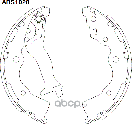 Колодки тормозные HYUNDAI Accent (06-) KIA Rio (05-) задние барабанные (4шт.) AL (Allied Nippon). Артикул ABS1028