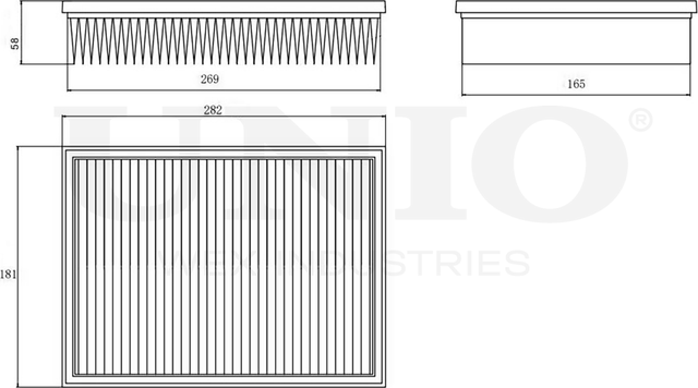 Фильтр воздушный (Unio). Артикул FLT-10068