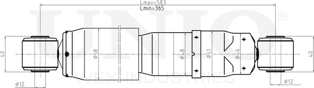 Амортизатор подвески (Unio). Артикул SAB-10706