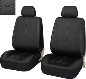 Чехлы универсальные PSV Imperial Next 2 FRONT на сидения, цвет Черный/отстрочка белая. Артикул 124784