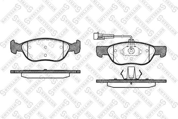 Тормозные колодки Stellox передние для Fiat Bravo I 1996-2001. Артикул 598 012B-SX