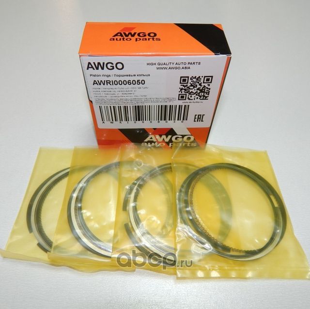 Компл. колец 0,50 на 4 поршня AWRI0006050 (Awgo). Артикул AWRI0006050