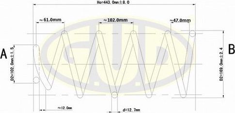 Пружина подвески G.U.D.. Артикул GCS015642