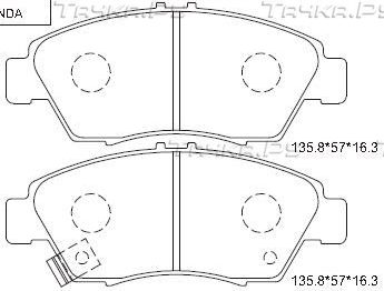 Тормозные колодки Asimco. Артикул KD1776