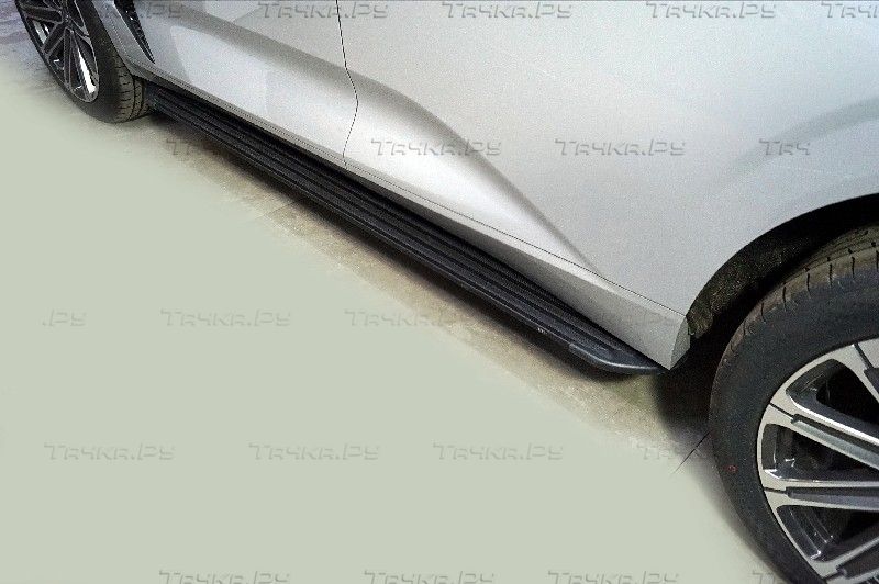 Пороги алюминиевые ТСС Slim Line Black 1920 мм для Changan UNI-K 2.0 4WD 2023-2026. Артикул CHANUNIK23-04B