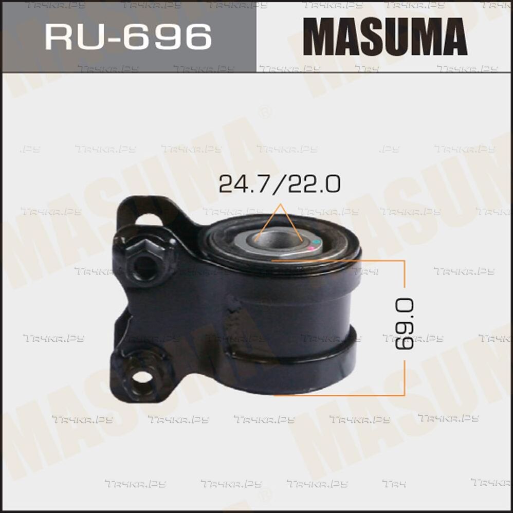 Сайлентблок переднего рычага подвески Masuma правый/левый нижний для Mazda 5 II (CW) 2010-2015. Артикул RU-696