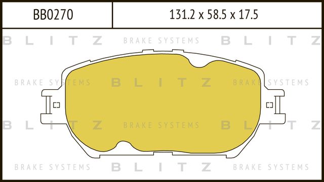 Колодки тормозные TOYOTA CAMRY 01- перед. (Blitz). Артикул BB0270