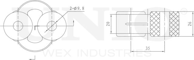 Крепление глушителя (Unio). Артикул RMP-12001