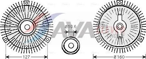 Муфта (вискомуфта) вентилятора AVA. Артикул MSC489