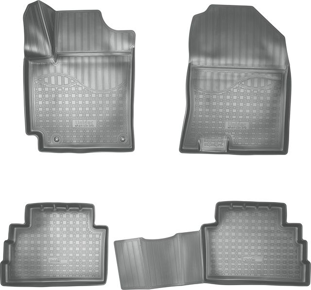 Коврики 3D Норпласт для салона Hyundai Kona 2017-2026 Серые. Артикул NPA11-C31-370-G