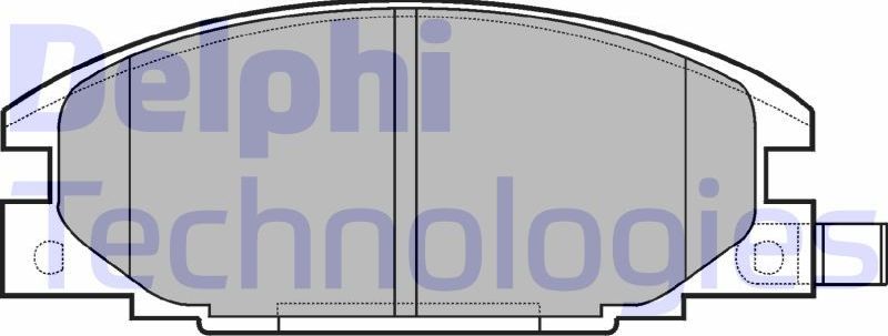 Тормозные колодки Delphi (Low-Metallic). Артикул LP629