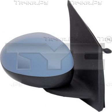 Зеркало боковое TYC левое для Citroen C1 I 2005-2014. Артикул 305-0116