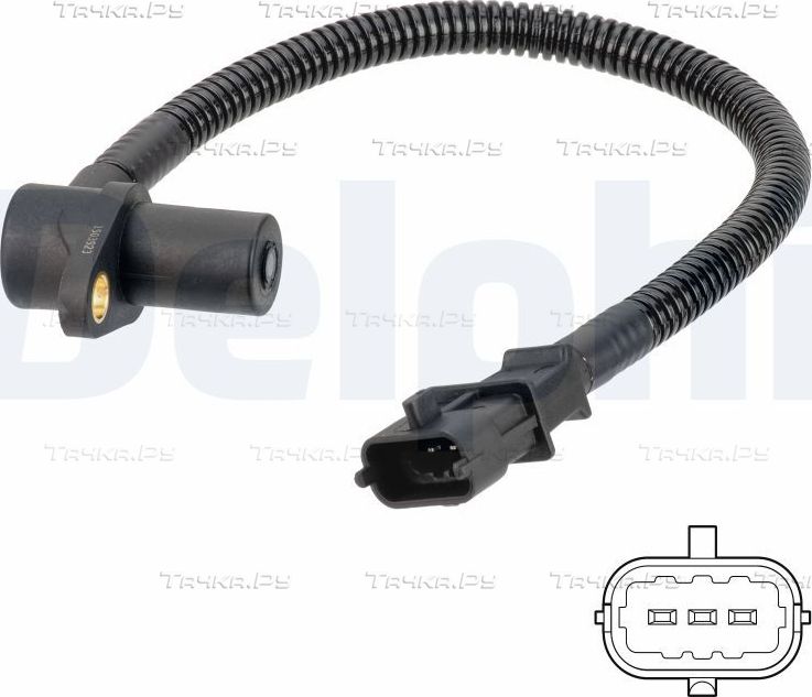Датчик положения коленвала Delphi для Kia Carens III (RP) 2013-2026. Артикул SS11271
