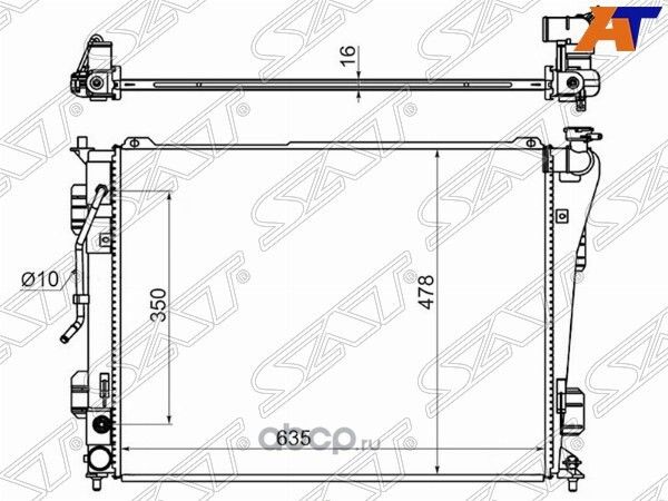 Радиатор HYUNDAI SONATA 2.02.4 10-GRANDEUR  AZE (SAT). Артикул HY000710