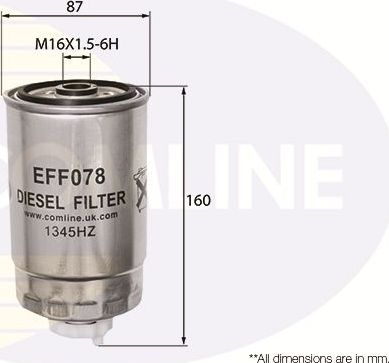 Топливный фильтр Comline. Артикул EFF078