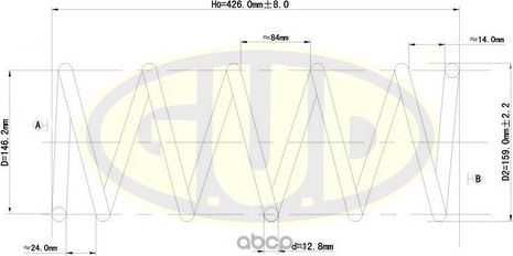 Пружина подвески G.U.D. передняя для Citroen Xsara Picasso 1999-2012. Артикул GCS015624