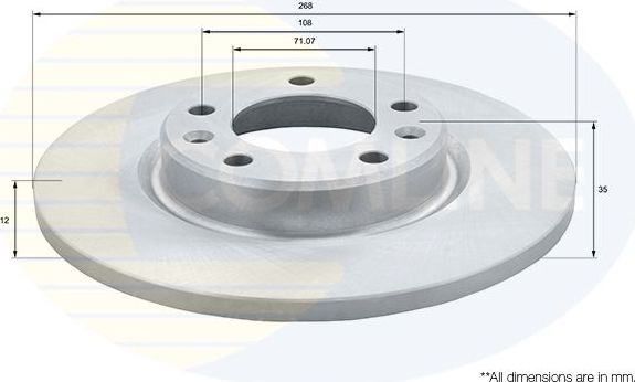 Тормозной диск Comline COATED. Артикул ADC2723