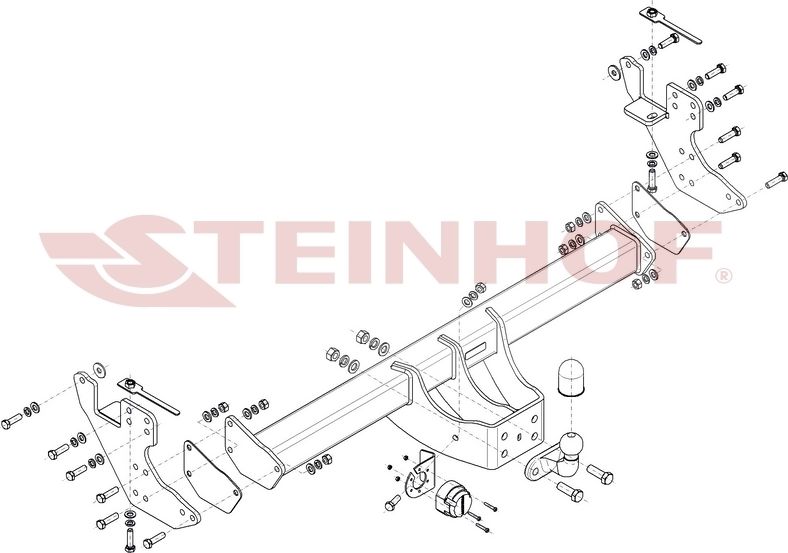 Фаркоп Steinhof для Isuzu D-Max III бампер со ступенькой 2020-2026. Артикул I-034