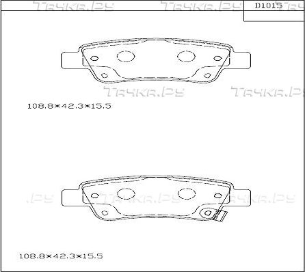 Тормозные колодки Asimco передние для Honda CR-V III 2006-2012. Артикул KD1015