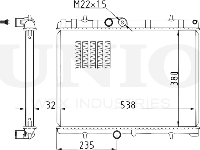 Радиатор двигателя (Unio). Артикул RAD-10083