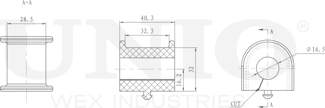 Втулка стабилизатора (Unio). Артикул RMP-10129