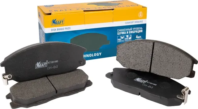 Колодки тормозные HYUNDAI SANTA FE 00- 2.0/2.2 перед. (Kraft). Артикул KT091480