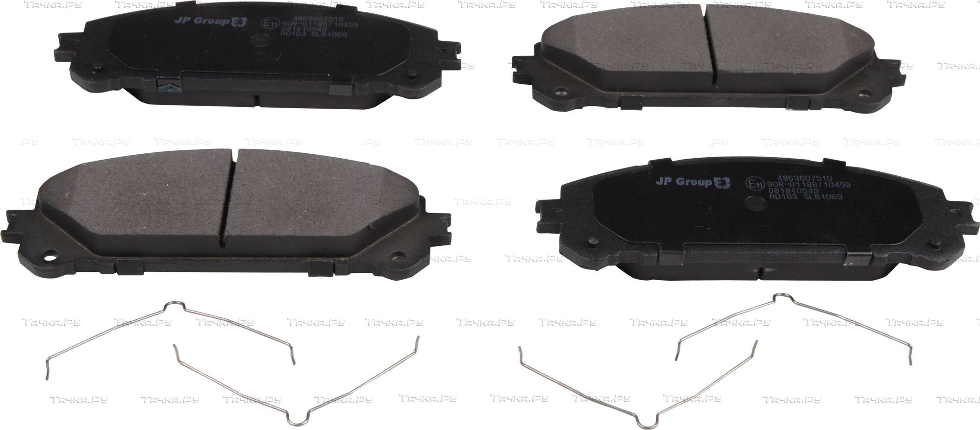 Тормозные колодки JP Group JP передние для Lexus NX I 2014-2026. Артикул 4863607510
