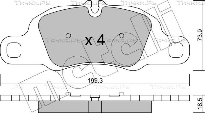 Тормозные колодки Metelli передние для Porsche Boxster III (981) 2012-2016. Артикул 22-1027-0