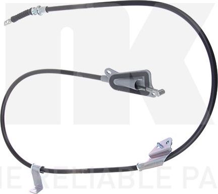 Трос ручника (тросик ручного тормоза) NK правый для Nissan Almera N16 2000-2006. Артикул 9022100
