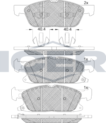 Тормозные колодки Icer для Ford S-MAX II 2015-2026. Артикул 182250
