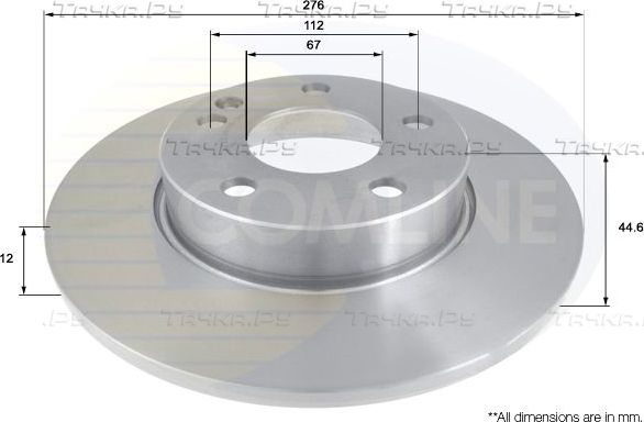 Тормозной диск Comline COATED. Артикул ADC1638