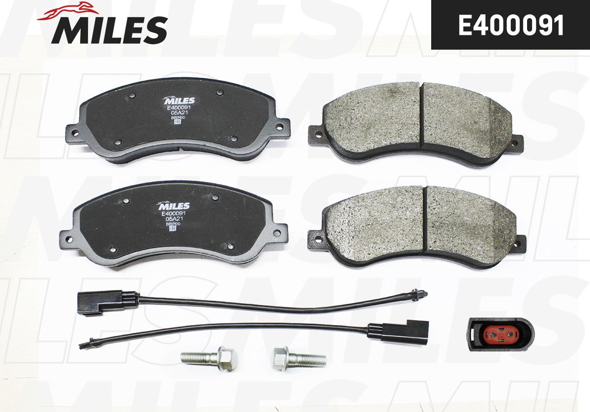 Тормозные колодки Miles (Low-Metallic). Артикул E400091