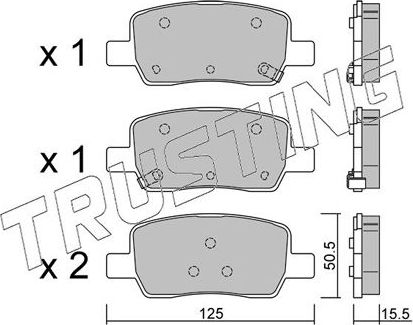 Тормозные колодки Trusting. Артикул 1304.0