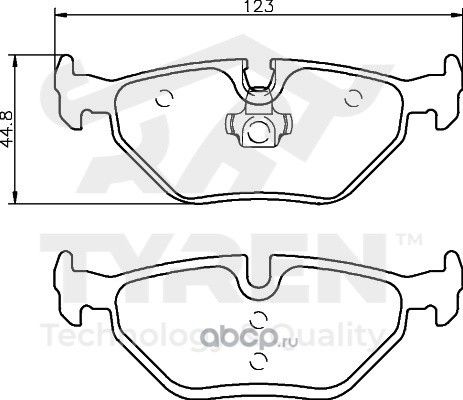 Колодки тормозные дисковые | зад | (Tyren). Артикул TYR1210561