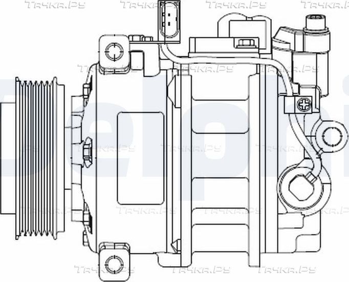 Компрессор кондиционера Delphi для Volkswagen Amarok I 2010-2012. Артикул CS20522