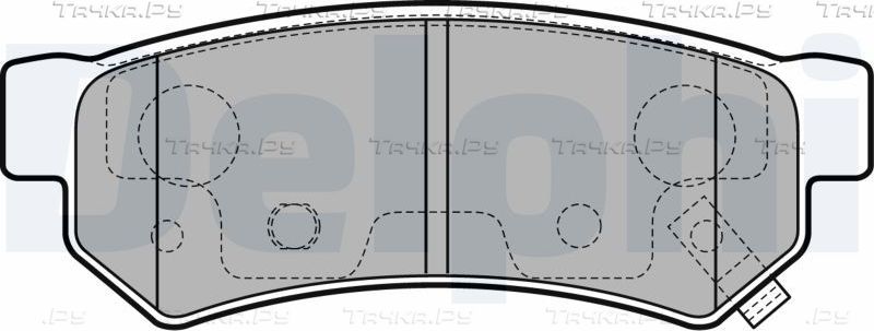 Тормозные колодки Delphi (Low-Metallic). Артикул LP3305