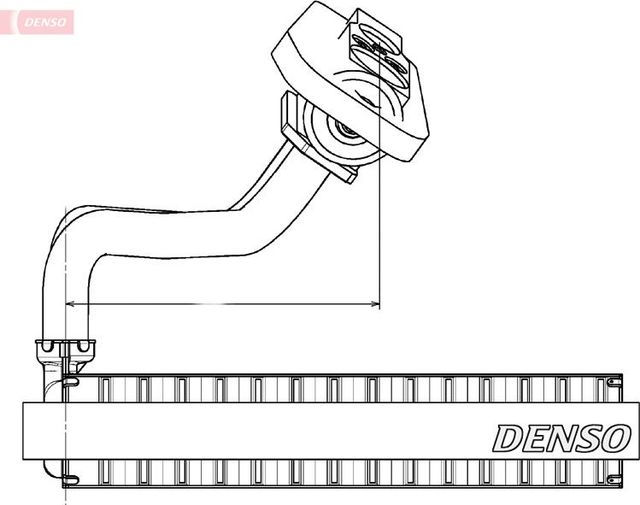 Испаритель кондиционера Denso для Fiat Punto III Punto 2012-2018. Артикул DEV09020