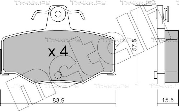 Тормозные колодки Metelli. Артикул 22-0199-0