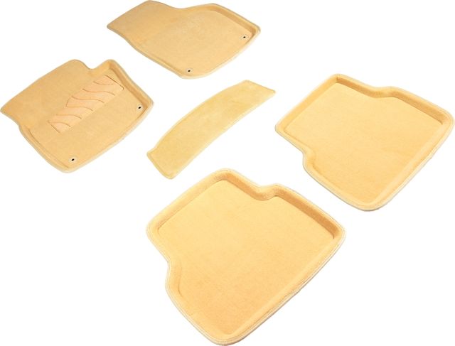 Коврики Seintex 3D ворсовые для салона Volkswagen Tiguan I 2011-2015 БЕЖЕВЫЕ. Артикул 84779