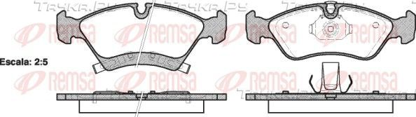 Тормозные колодки Remsa передние для Opel Meriva A 2003-2010. Артикул 1214.02