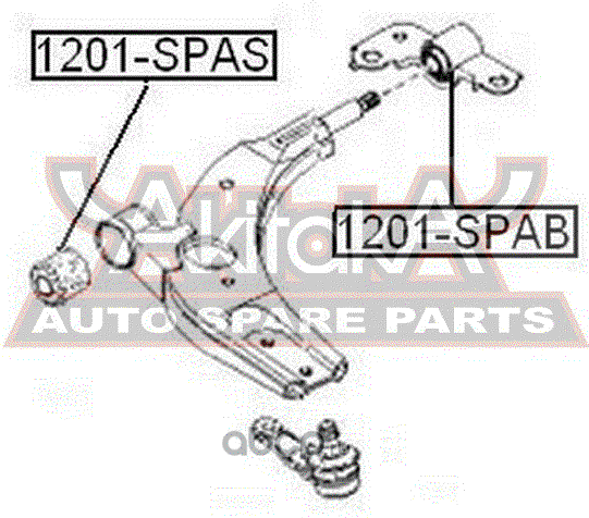 Сайлентблок переднего рычага подвески Asva. Артикул 1201-SPAS