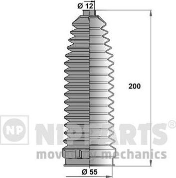 Пыльник рулевой рейки (комплект) Nipparts передний правый/левый для Mazda Demio I (DW) 1996-2003. Артикул N2843019