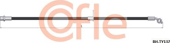 Тормозной шланг Cofle передний левый для Toyota Avensis I 1997-2003. Артикул 92.BH.TY137