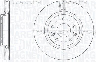 Тормозной диск Magneti Marelli передний для Nissan Leaf I (ZE0/AZE0) 2010-2017. Артикул 361302040794