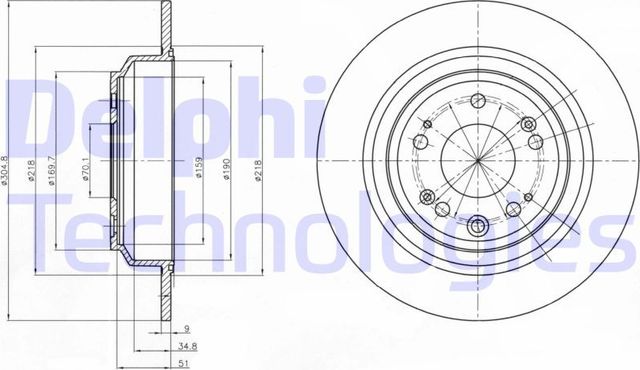 Тормозной диск Delphi. Артикул BG4978C