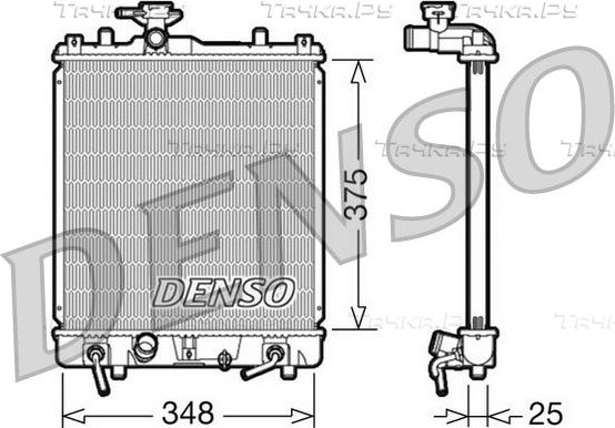 Радиатор охлаждения двигателя Denso (алюминий). Артикул DRM47009