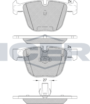 Тормозные колодки Icer. Артикул 181949