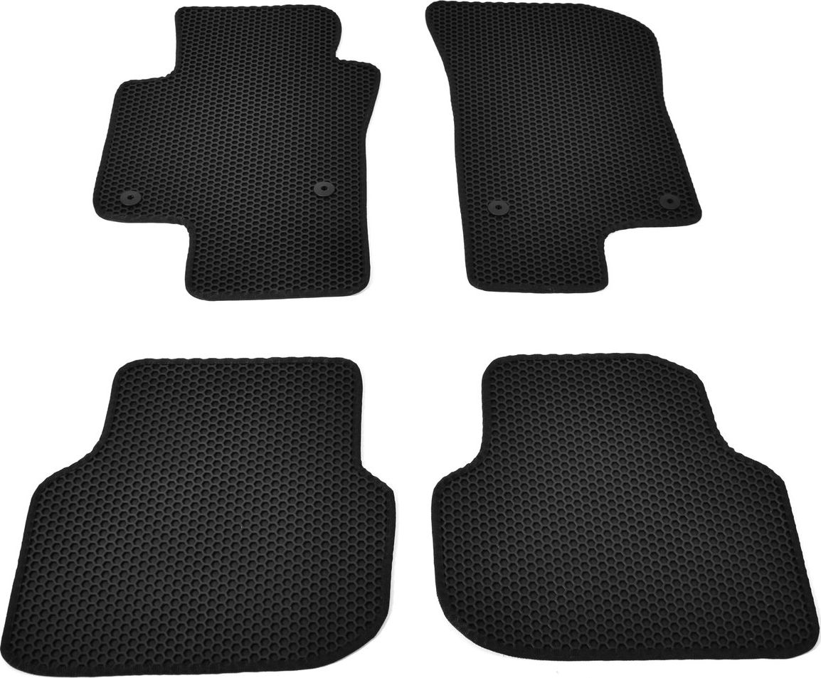 Коврики резиновые Avtodriver SOTA для салона Volkswagen Jetta VI 2010-2015 Черные, черный кант. Артикул EVAS.0693.01